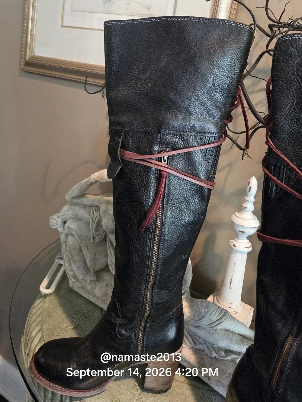 Freebird By Steven Brock Over The Knee Western Leather Boot Designer LROOM #815